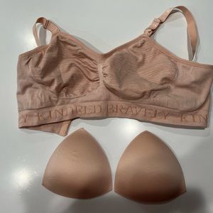 Kindred Bravely Sublime hands free pink nursing and pump bra - medium busty